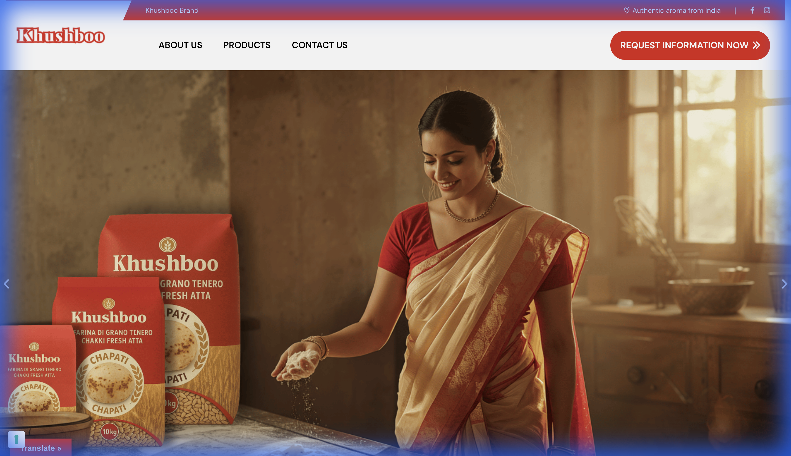 Khushboo Brand - Homepage Screenshot